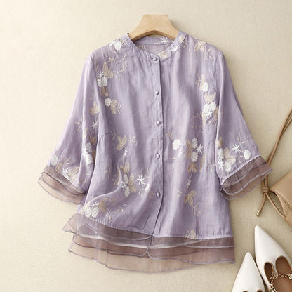 Helena™ | Embroidered Blossom Blouse