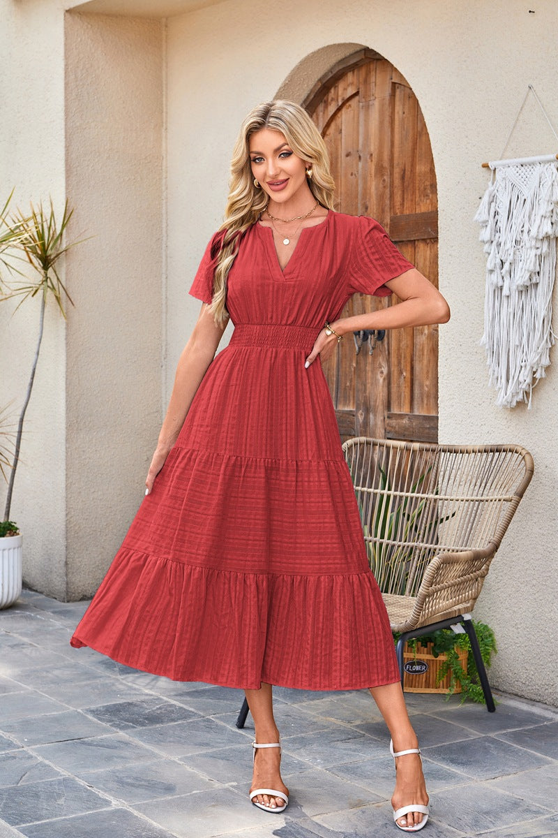 Brighton Belle™ | Floaty V-Neck Day Dress