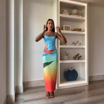 Camden Glow™ | Sequin Floral Gradient Maxi Dress