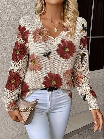Camden Fleur™ | Knit Floral Print Sweater