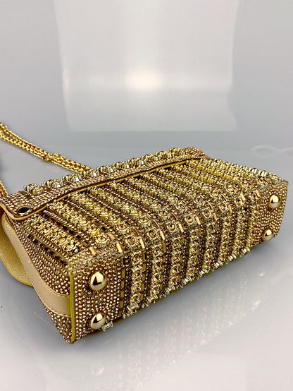 Elara Grace™ | Crystal Accent Shoulder Bag