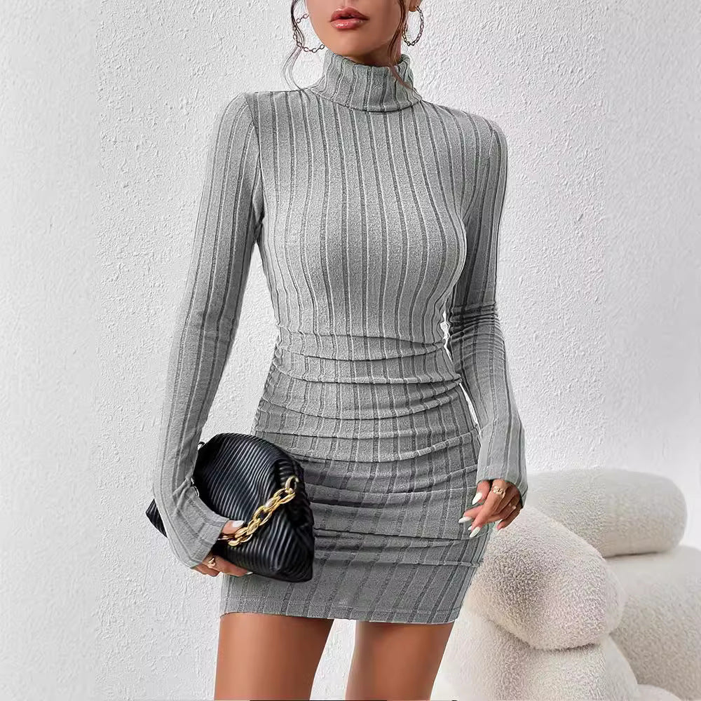 Mira™ | Long‑Sleeve Turtleneck Dress