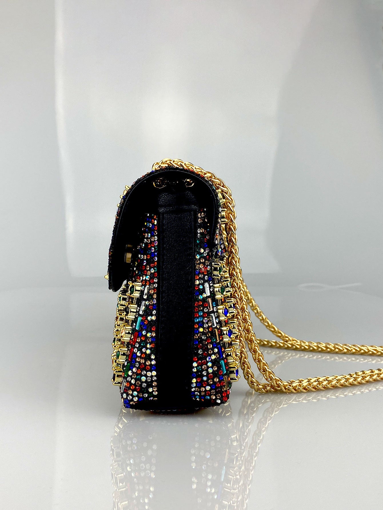 Elara Grace™ | Crystal Accent Shoulder Bag