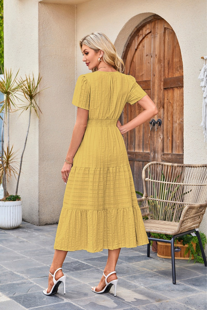 Brighton Belle™ | Floaty V-Neck Day Dress