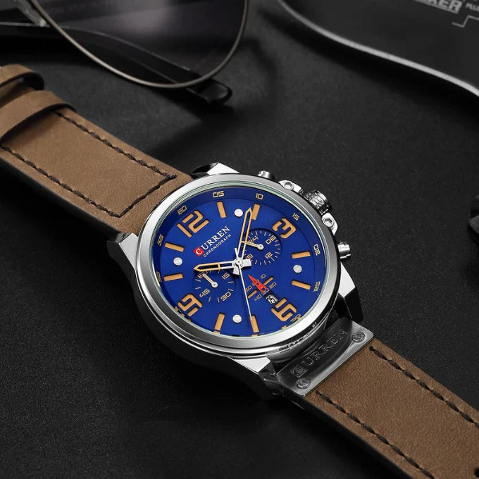 Curren™ | Enduring Chronograph Leather Watch