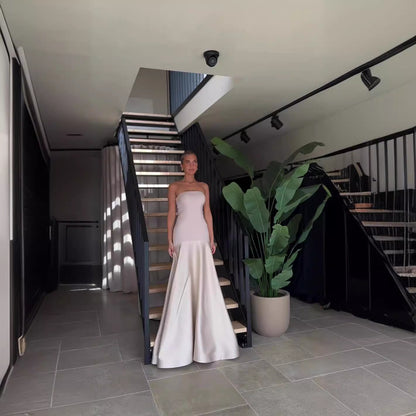 Camden Jewel™ | Strapless Satin Evening Gown