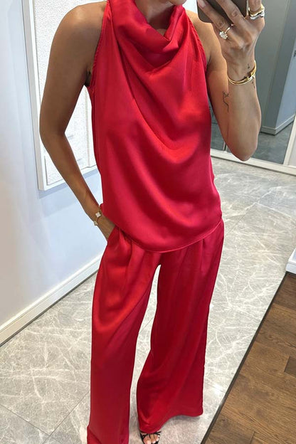 Camden Elegance™ | Loose-Fit Satin Co-ord Set