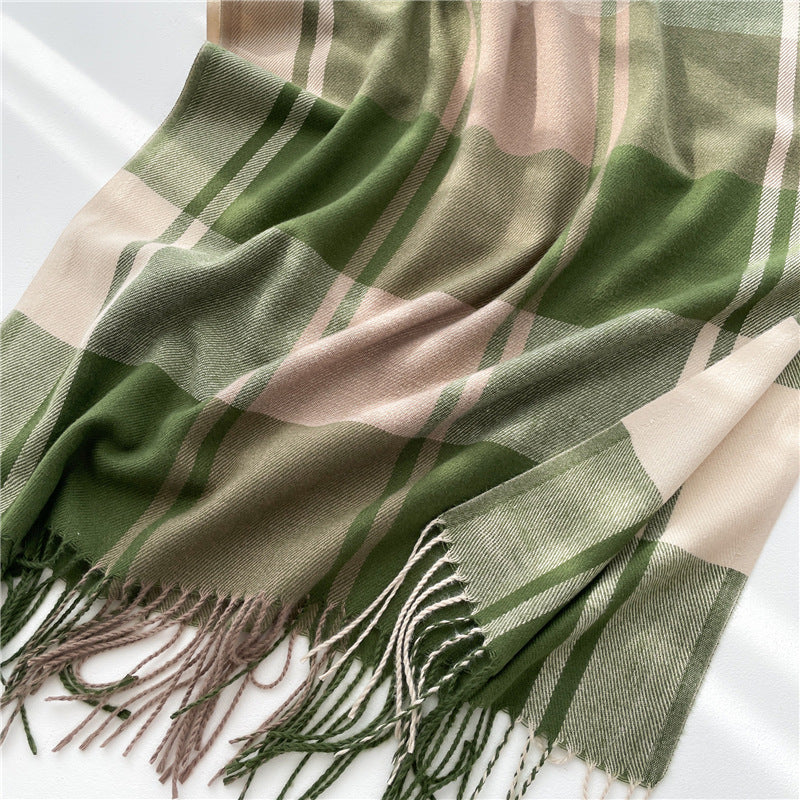 Eleanor Frost™ | The Waverlay Plaid Scarf