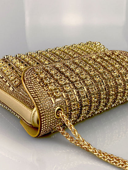 Elara Grace™ | Crystal Accent Shoulder Bag