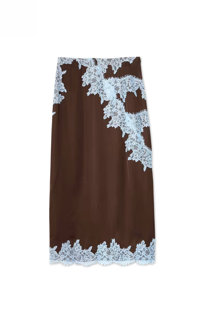 Kensington Whisper™ | Satin Lace Accent Skirt