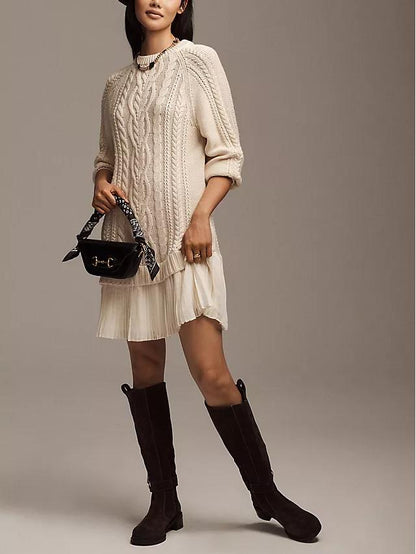 Covent Chic™ | Wool Blend Mini Sweater Dress