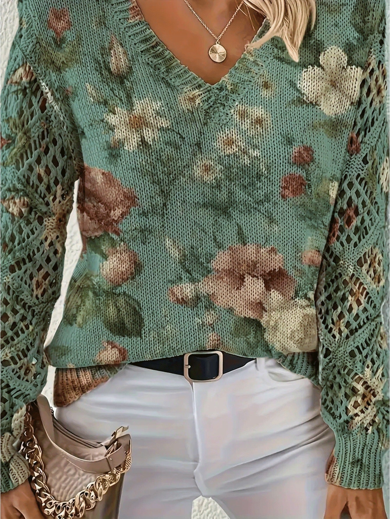 Camden Fleur™ | Knit Floral Print Sweater