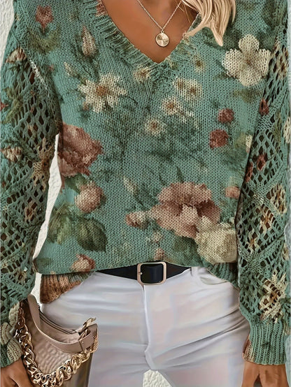 Camden Fleur™ | Knit Floral Print Sweater