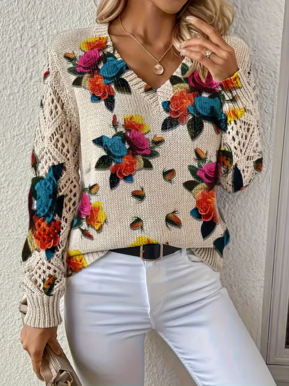 Camden Fleur™ | Knit Floral Print Sweater