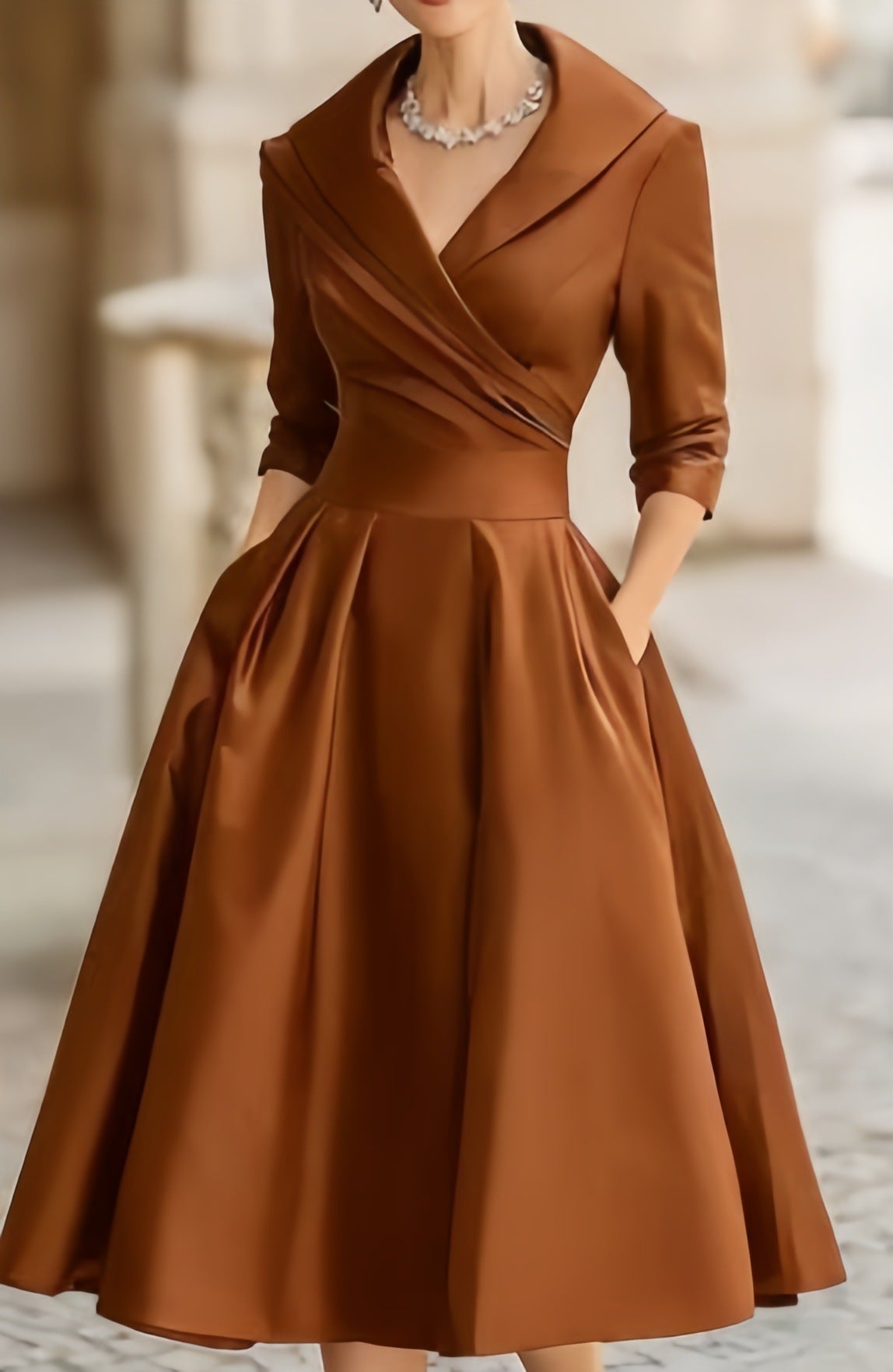 Clara Wynn™ | Lustrous Satin Midi