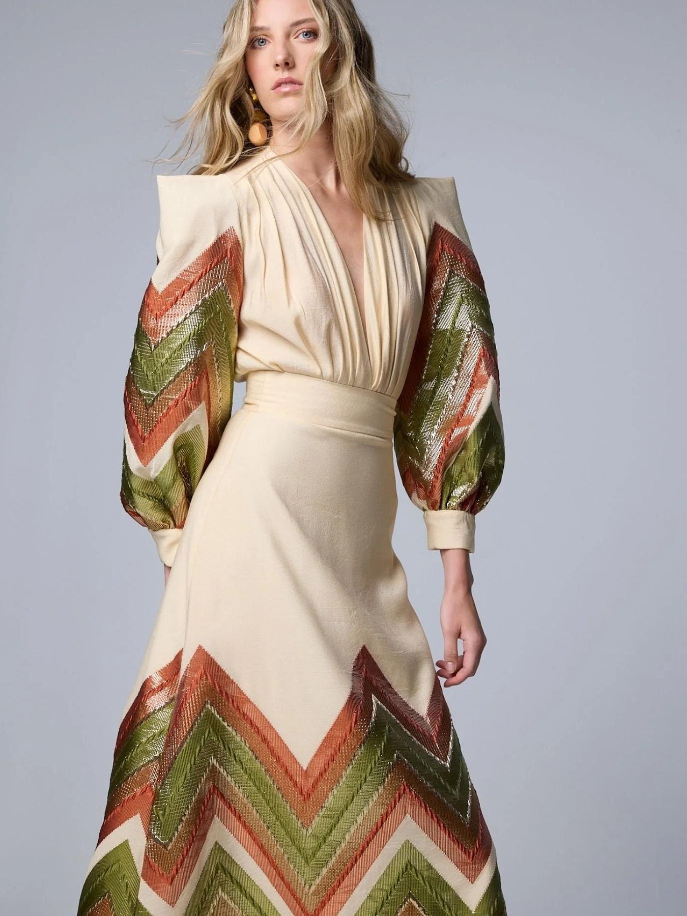 Windsor Edge™ | V-Neck Chevron Midi Set