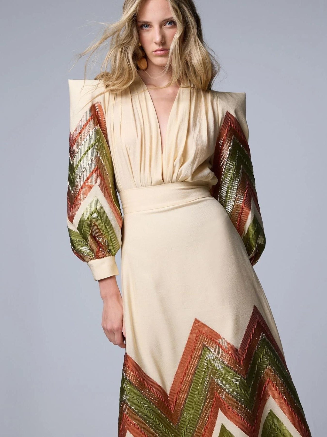 Windsor Edge™ | V-Neck Chevron Midi Set