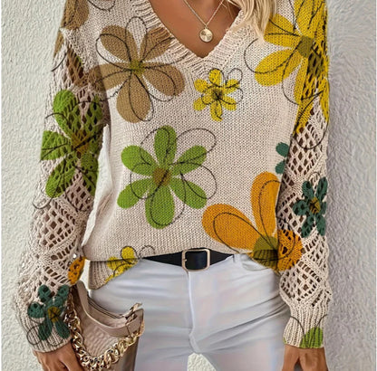 Camden Fleur™ | Knit Floral Print Sweater