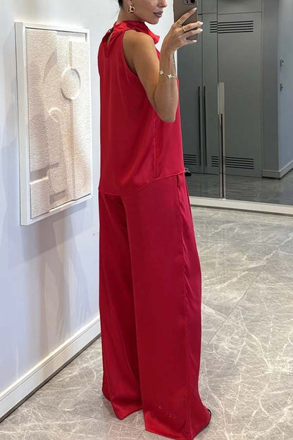 Camden Elegance™ | Loose-Fit Satin Co-ord Set