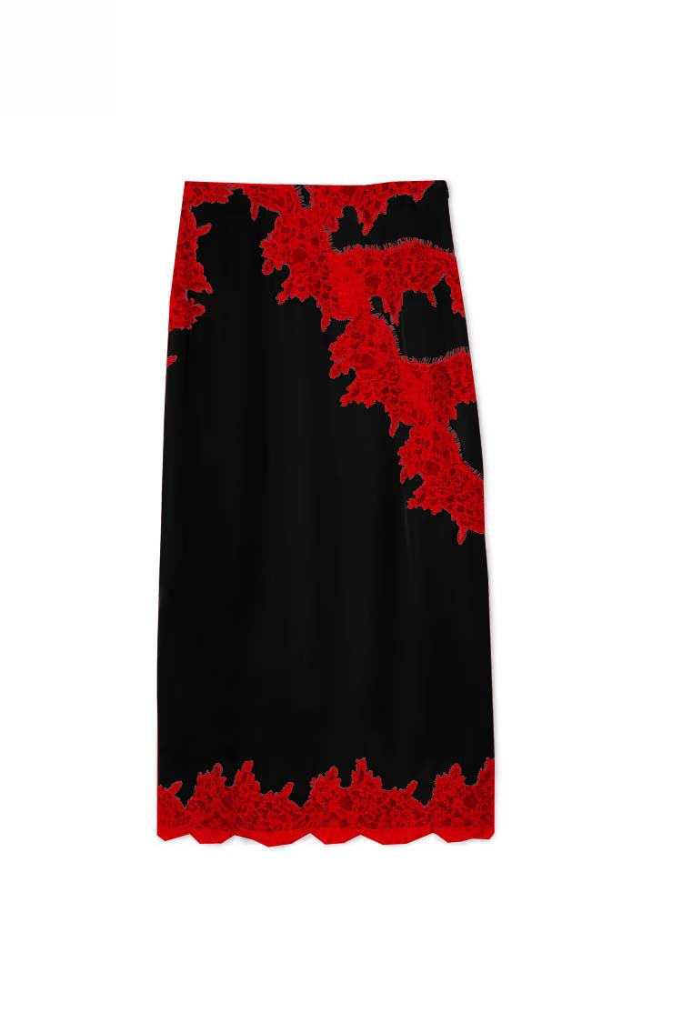 Kensington Whisper™ | Satin Lace Accent Skirt