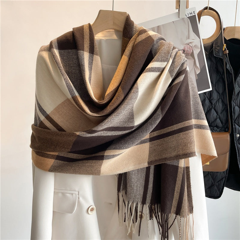 Eleanor Frost™ | The Waverlay Plaid Scarf