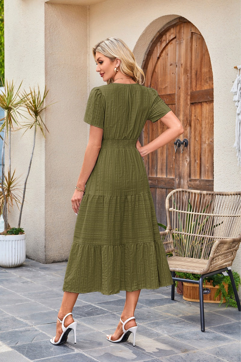Brighton Belle™ | Floaty V-Neck Day Dress