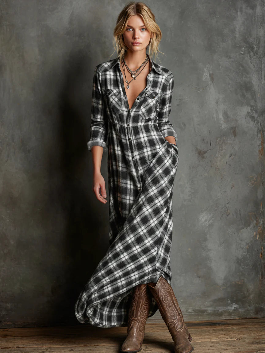 Belmont Row™ | Classic Plaid Shirt Dress