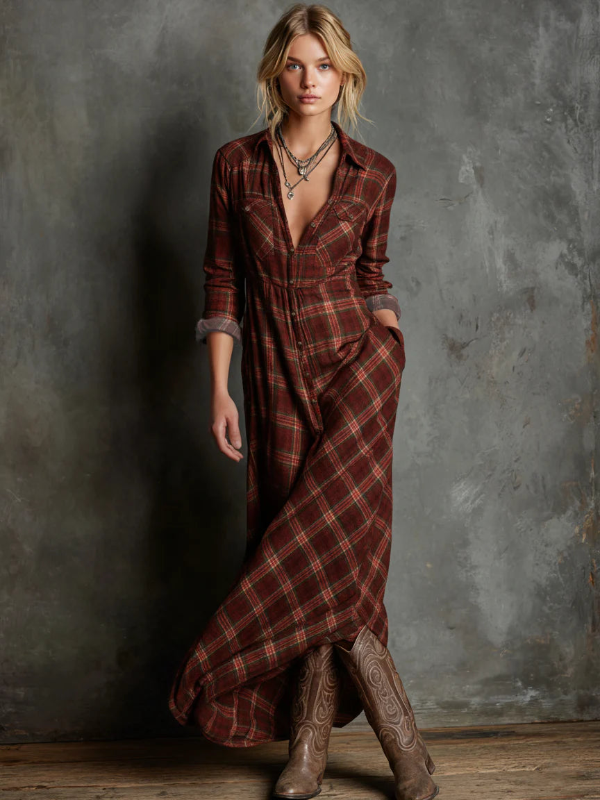 Belmont Row™ | Classic Plaid Shirt Dress