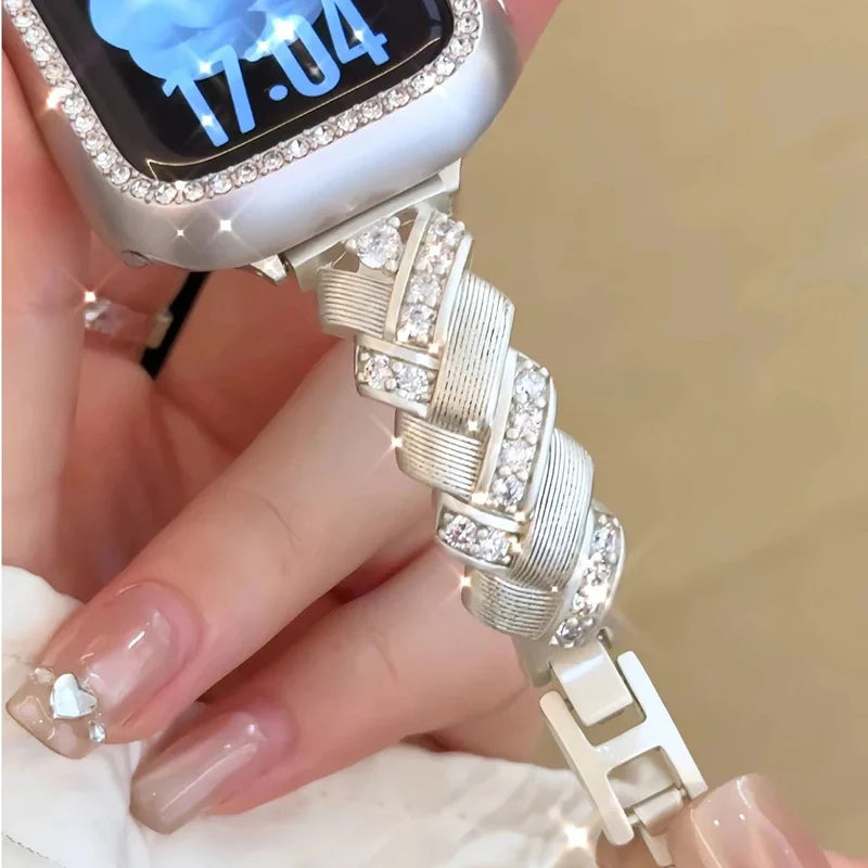 Crown Jewels™ | Diamond-Encrusted Watch Bracelet