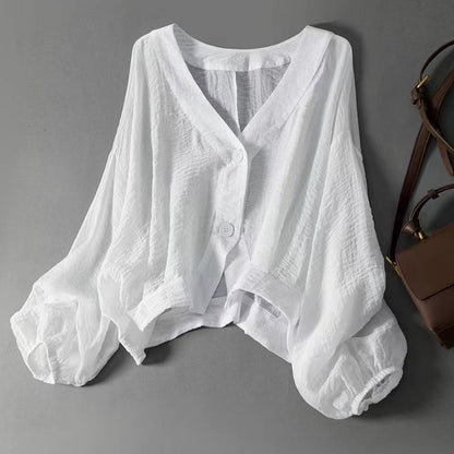 Regent’s Ease™ | Loose-Fit Linen Blouse