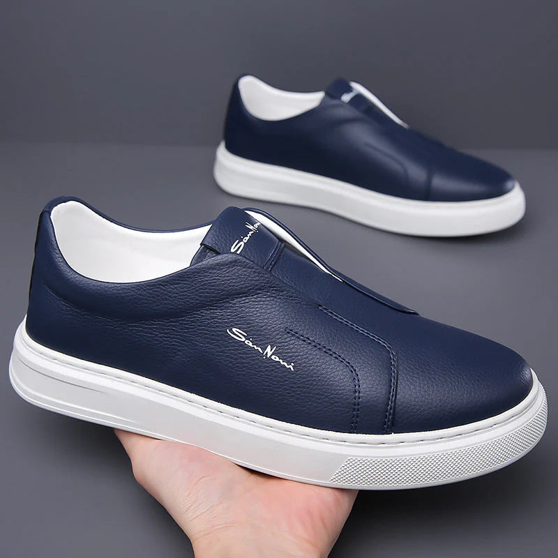 Whitby Deck™ | Leather Slip-On Trainers