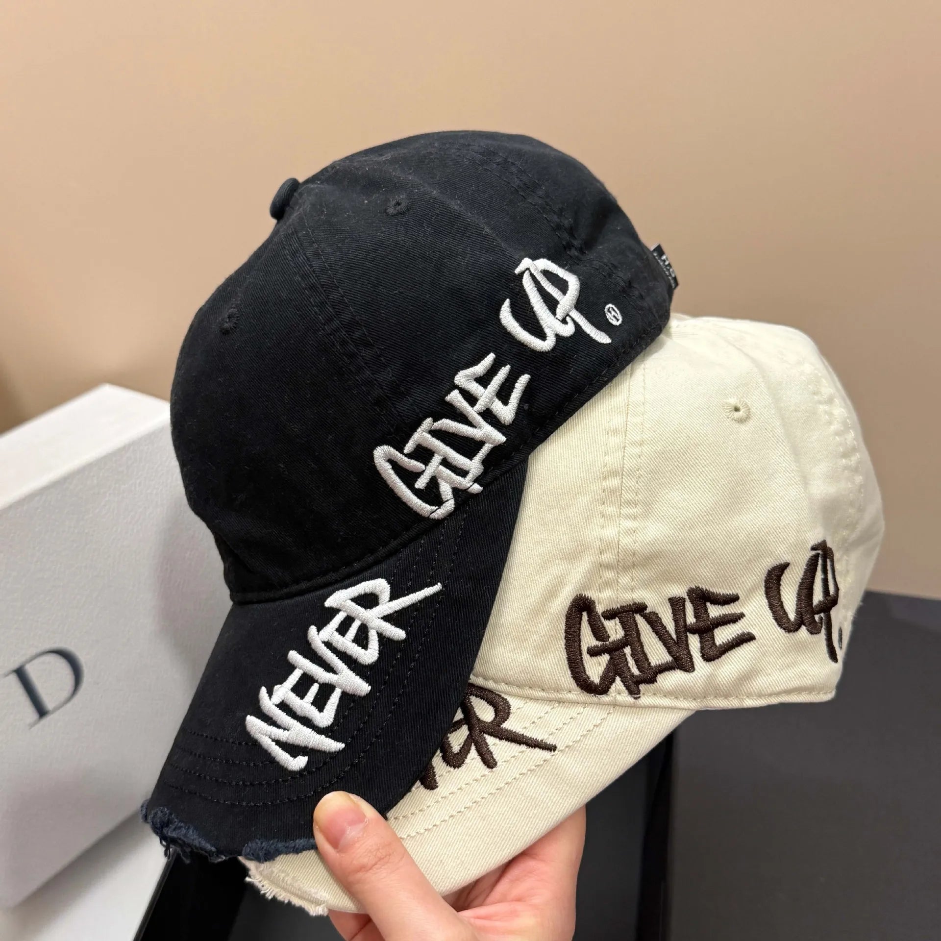 Never Give Up™ | Unisex Graffiti Denim Cap