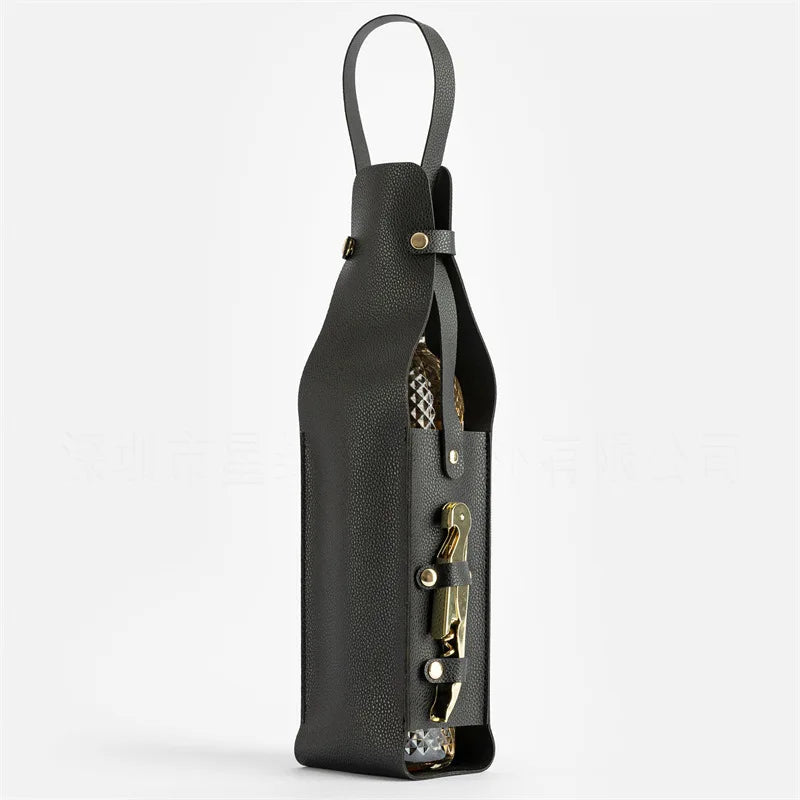 Somerset Cellar™ | Leather Wine Bottle Bag