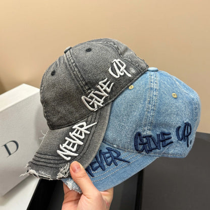 Never Give Up™ | Unisex Graffiti Denim Cap