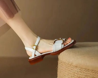 ChelseaStride™ | Square-Toe Buckled Sandals