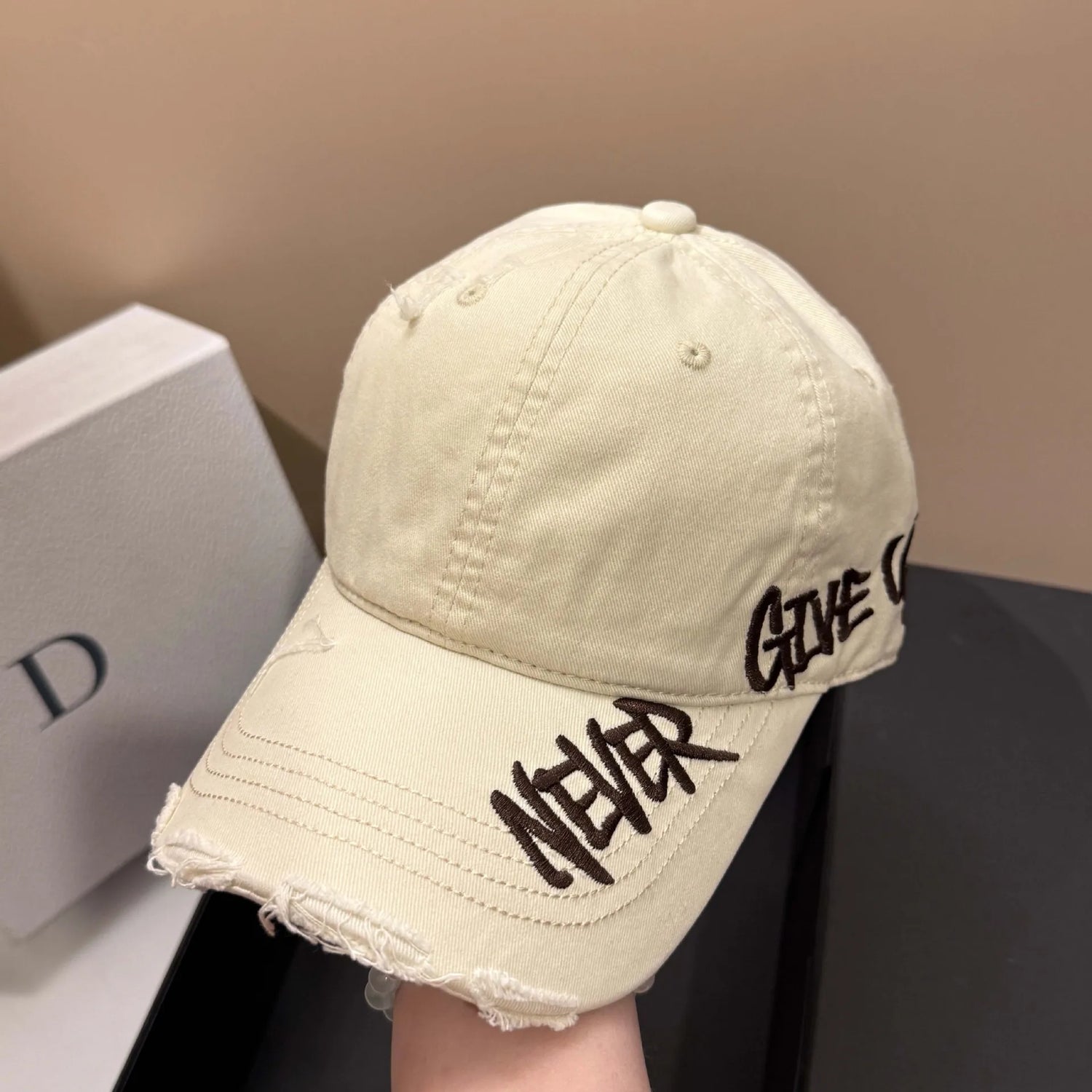 Never Give Up™ | Unisex Graffiti Denim Cap