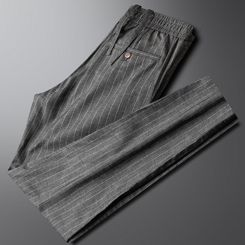 Carrington Line™ | Cotton-Linen Drawstring Trousers