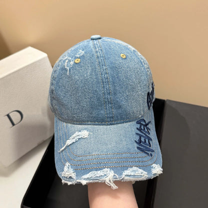 Never Give Up™ | Unisex Graffiti Denim Cap