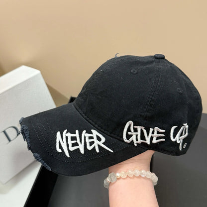 Never Give Up™ | Unisex Graffiti Denim Cap
