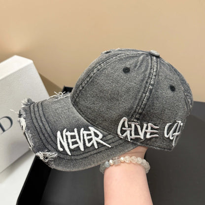 Never Give Up™ | Unisex Graffiti Denim Cap