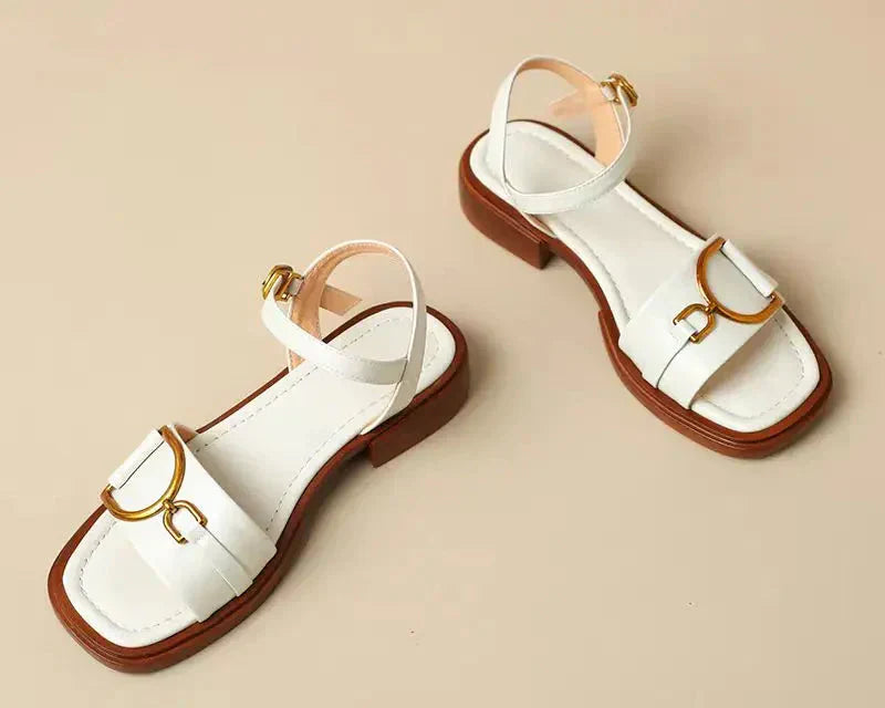 ChelseaStride™ | Square-Toe Buckled Sandals