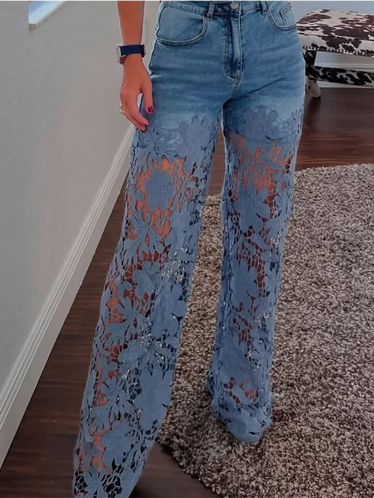 Camden Lace™ | Hollow-Out Wide Legs