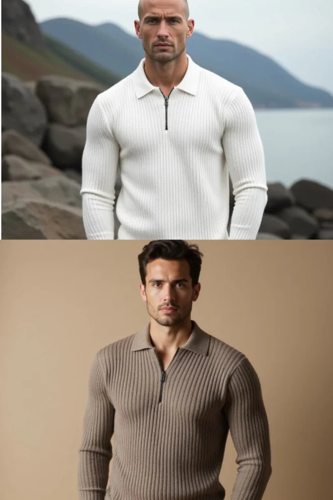 Frank Hardy™ | Quarter‑Zip Polo Sweater