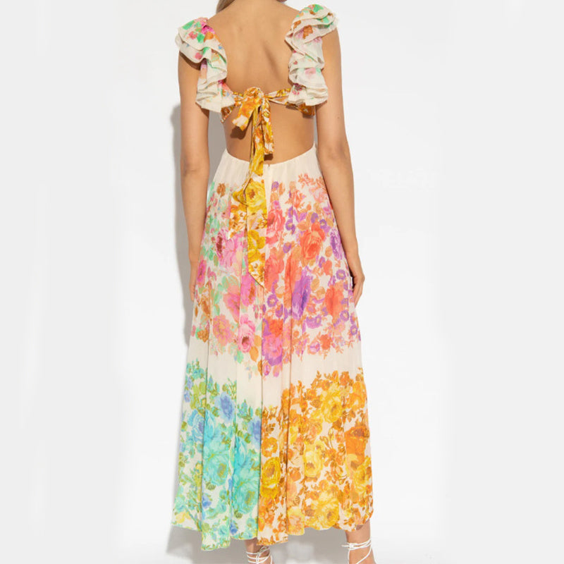 Nora™ | Deep‑V Open‑Back Dress