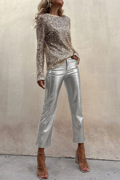 Brillare™ | Polished Metallic Pants