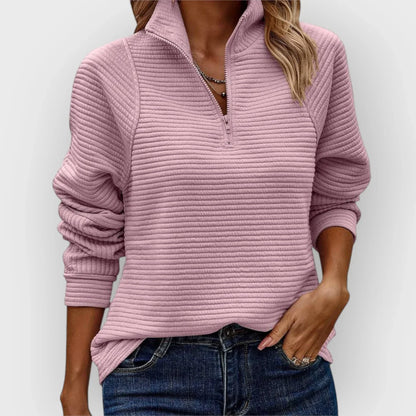 Brielle Dawn™ | Minimalist Half-Zip Knit