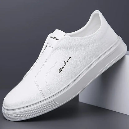 Whitby Deck™ | Leather Slip-On Trainers