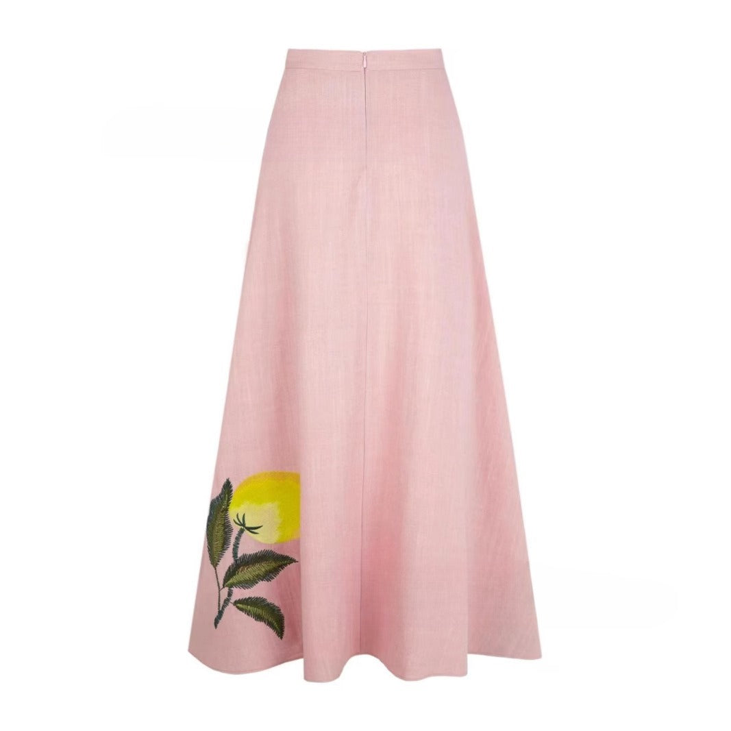 Dorset Solstice™ | Lemon &amp; Linen Midi Skirt
