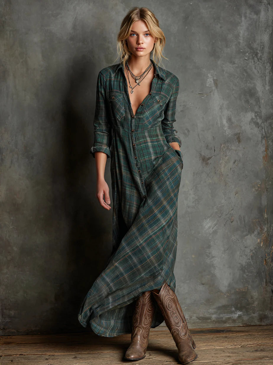 Belmont Row™ | Classic Plaid Shirt Dress