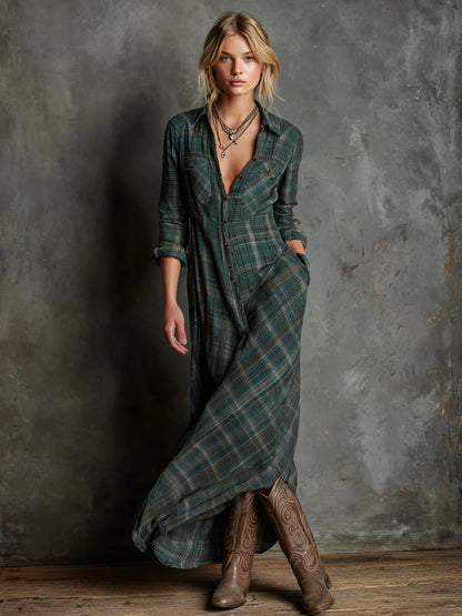 Belmont Row™ | Classic Plaid Shirt Dress